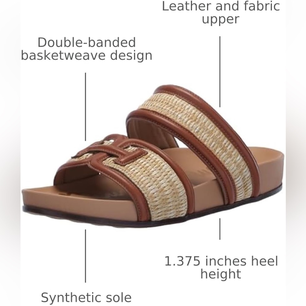 Sam Edelman Women's Rowan Sand Raffia Slide Sandal Size 7m - Picture 6 of 12
